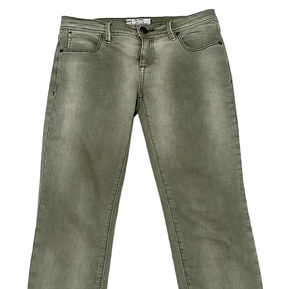Free People Jeans Skinny Faded Denim Green Size 26 - Picture 2 of 13